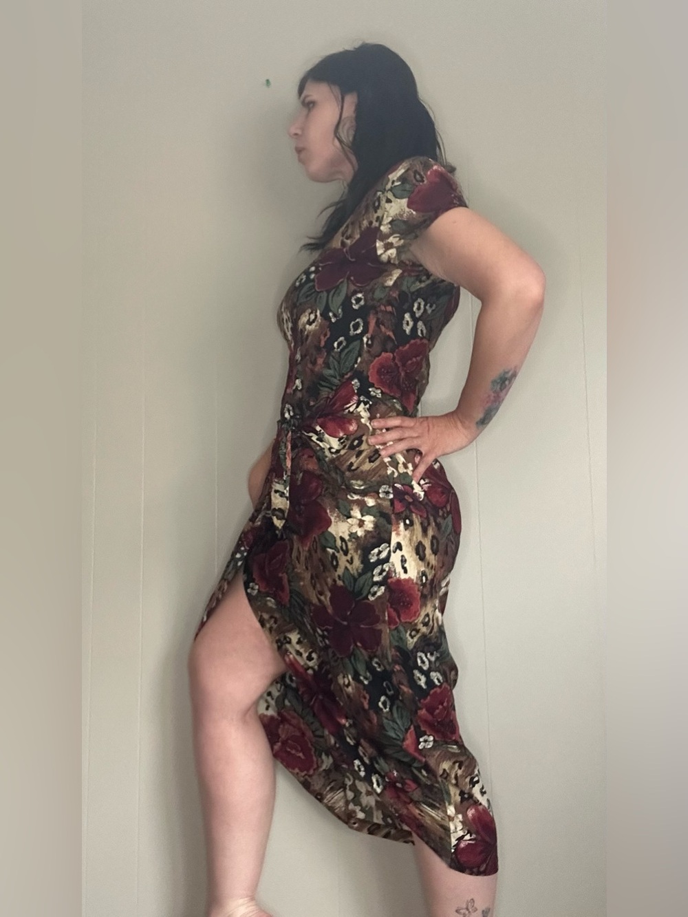 Vintage Paquette too! Dress with floral pattern